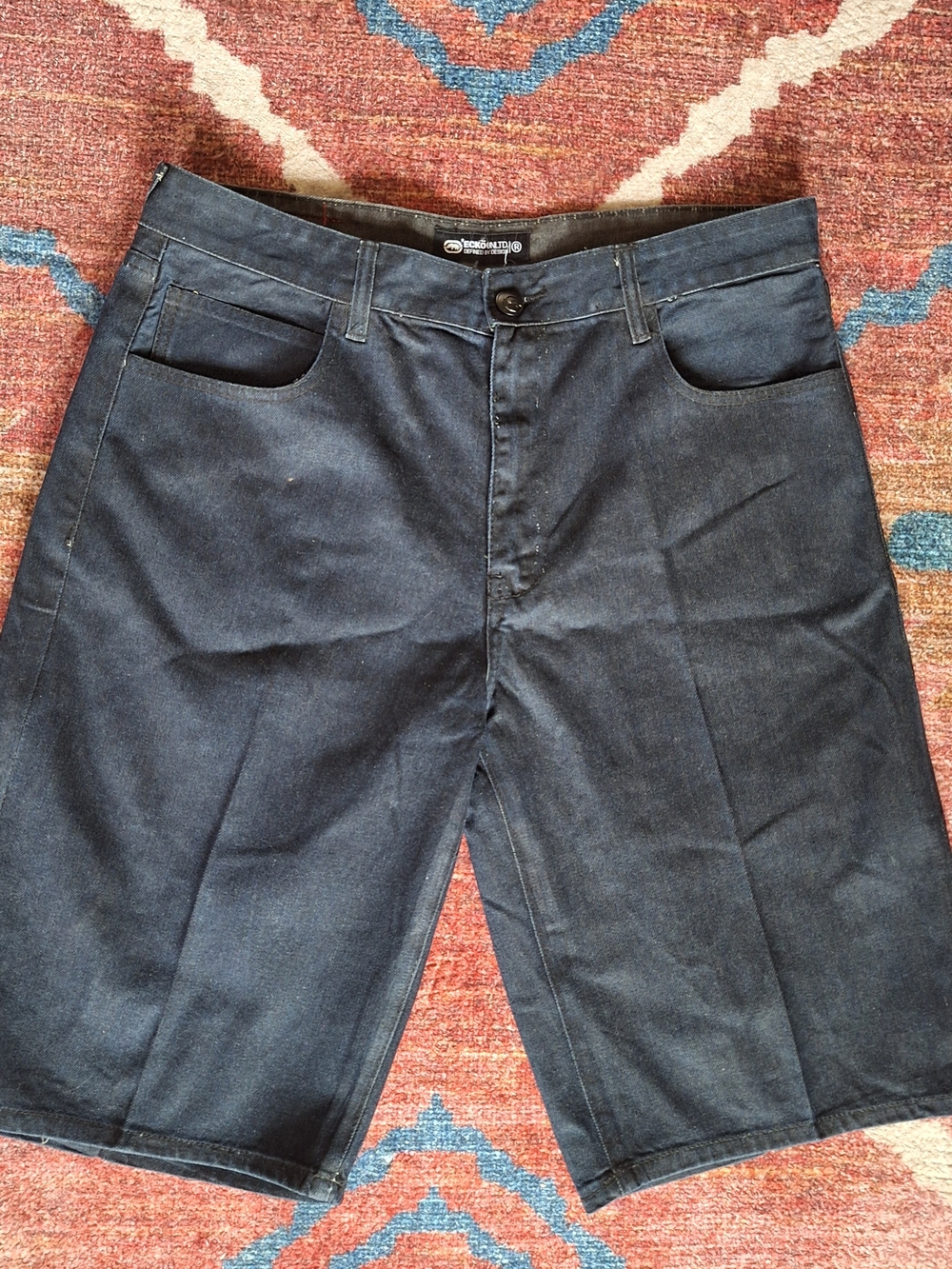 *Y2K* ECKO Unltd. Dark Denim Blue Jean Shorts Jorts